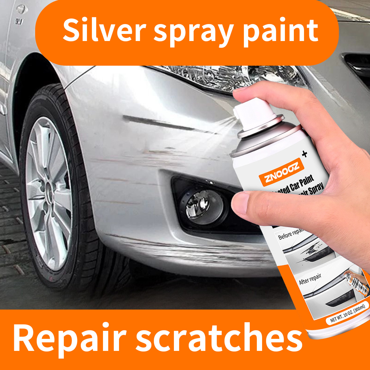 Metallic Spray Paint - Caneta de pintura para arranhões de