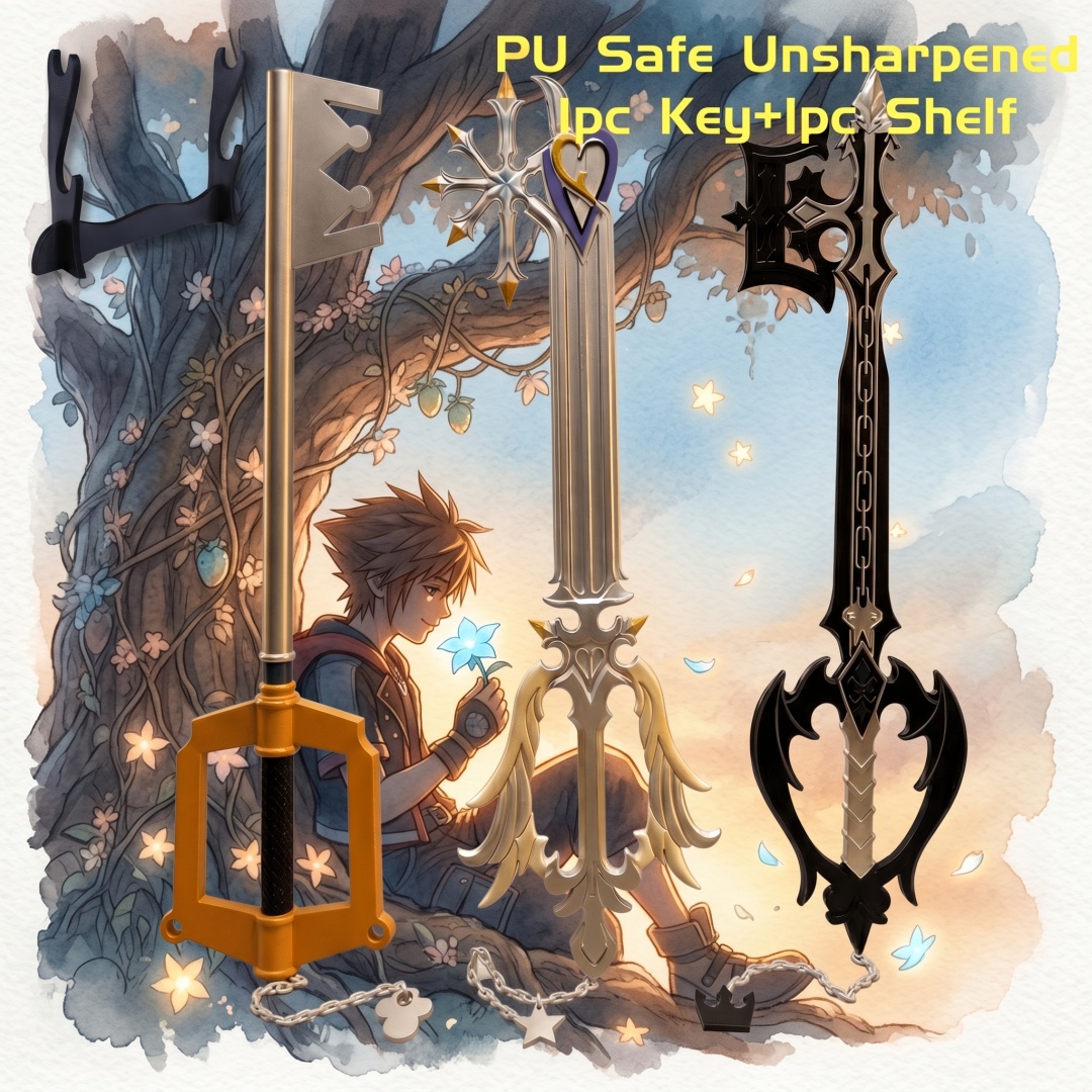 Keyblade Cosplay Prop - Espada Katana de 34 polegadas Kingdom