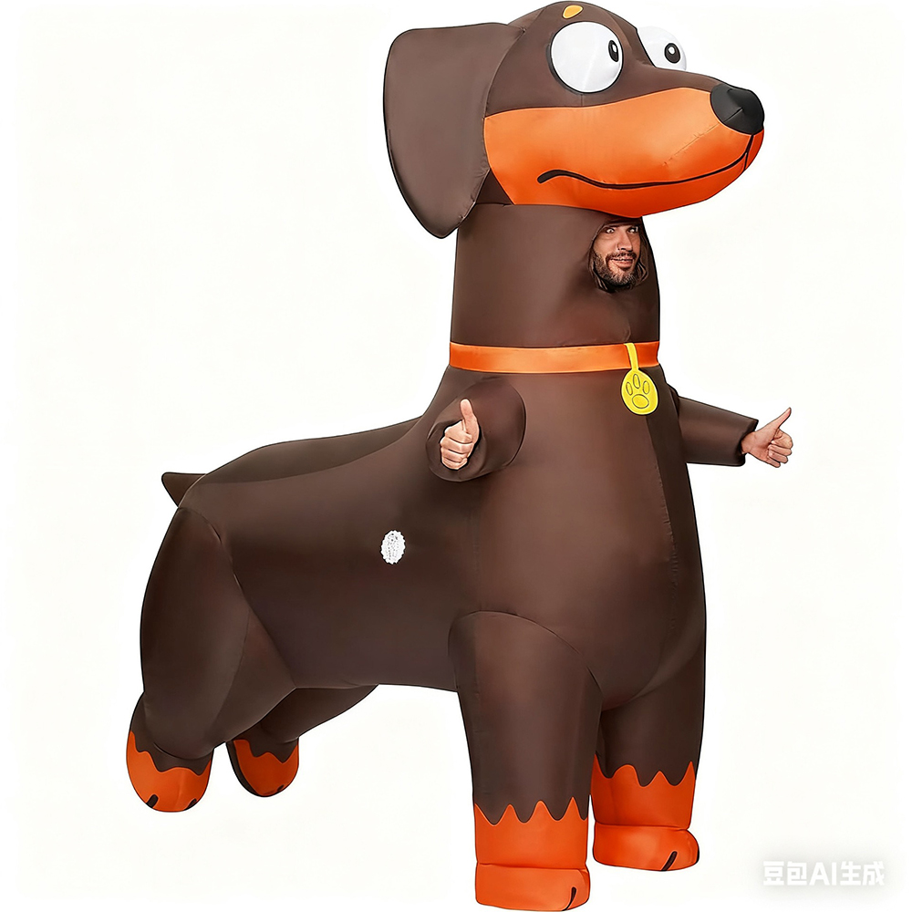 Cosplay Prop Business - Fantasia Inflável de Dachshund para Atividades