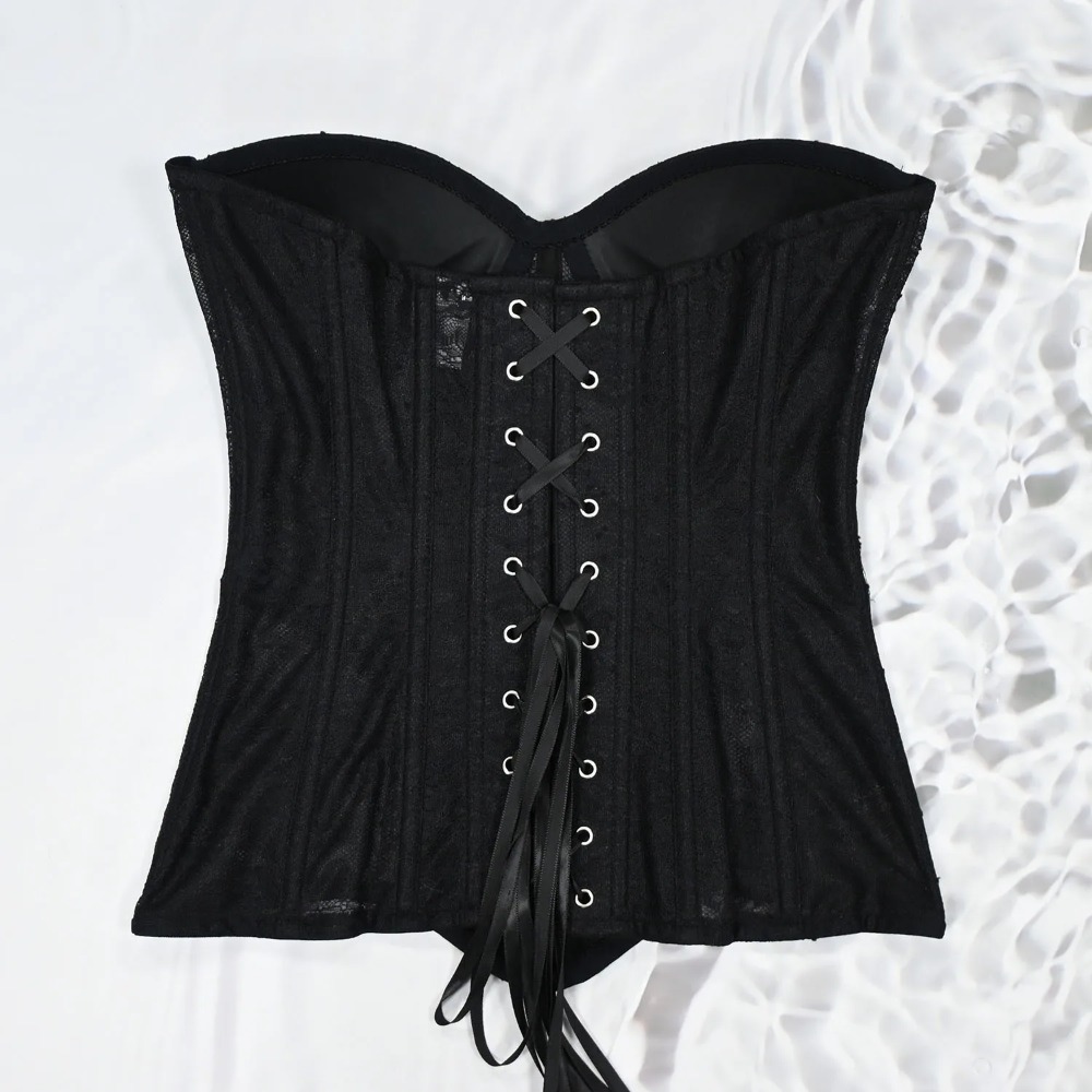 Mulheres malha espartilho busi - Boning Corset Steel avaliação e preço