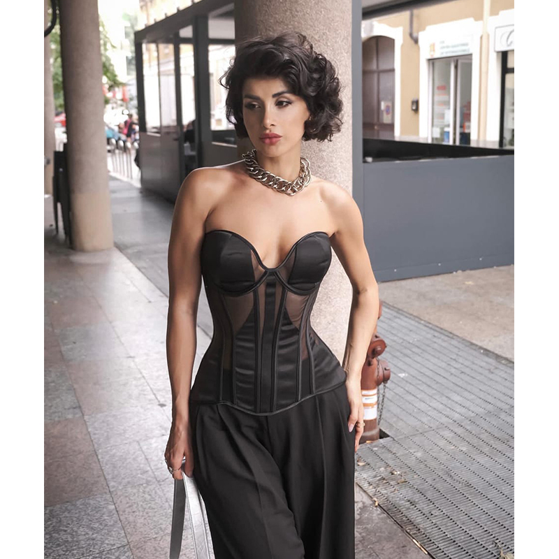 Mulheres gótico Slim Bustier T - Boning Corset Steel avaliação e preço