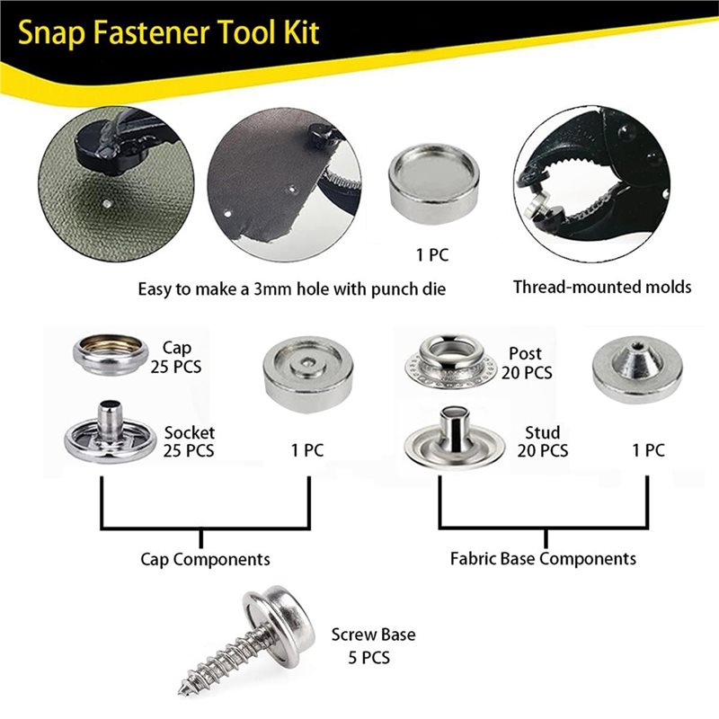 Kit de Ferramentas para Botões - Snap Plier Setter avaliação e preço