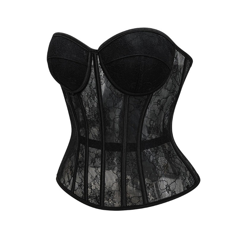 Corset Feminino Overbust Preto - Boning Corset Steel avaliação e preço
