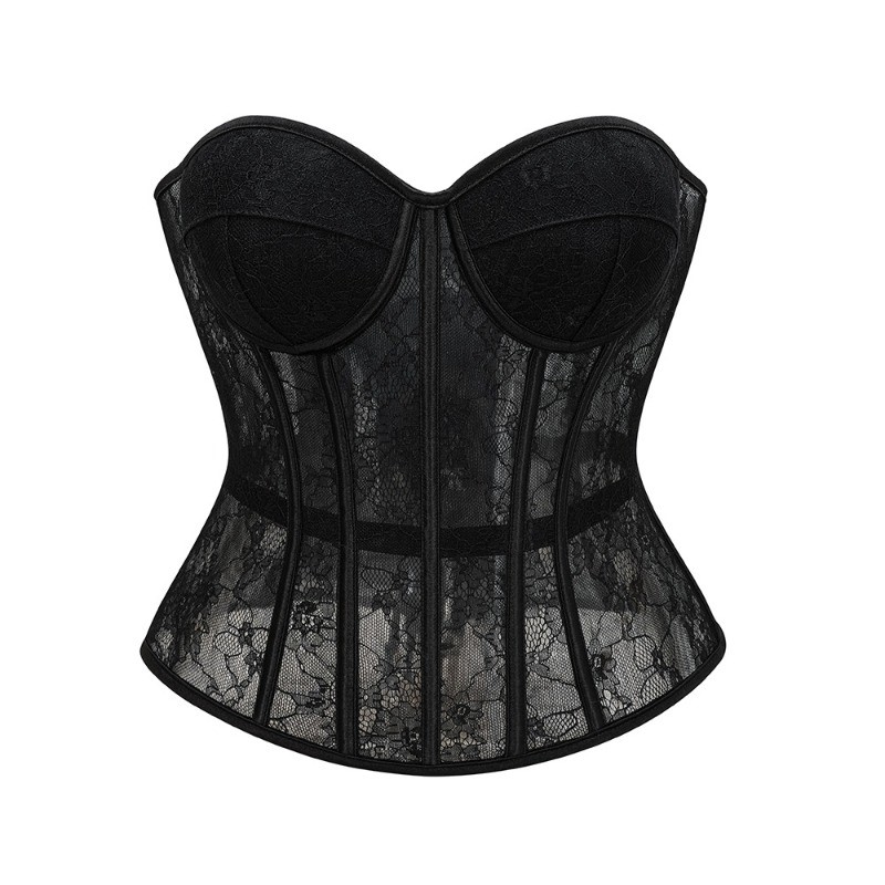 Corset Feminino Overbust Preto - Boning Corset Steel avaliação e preço